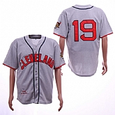 Indians 19 Bob Feller Gray 1948 Throwback Jersey Dzhi,baseball caps,new era cap wholesale,wholesale hats